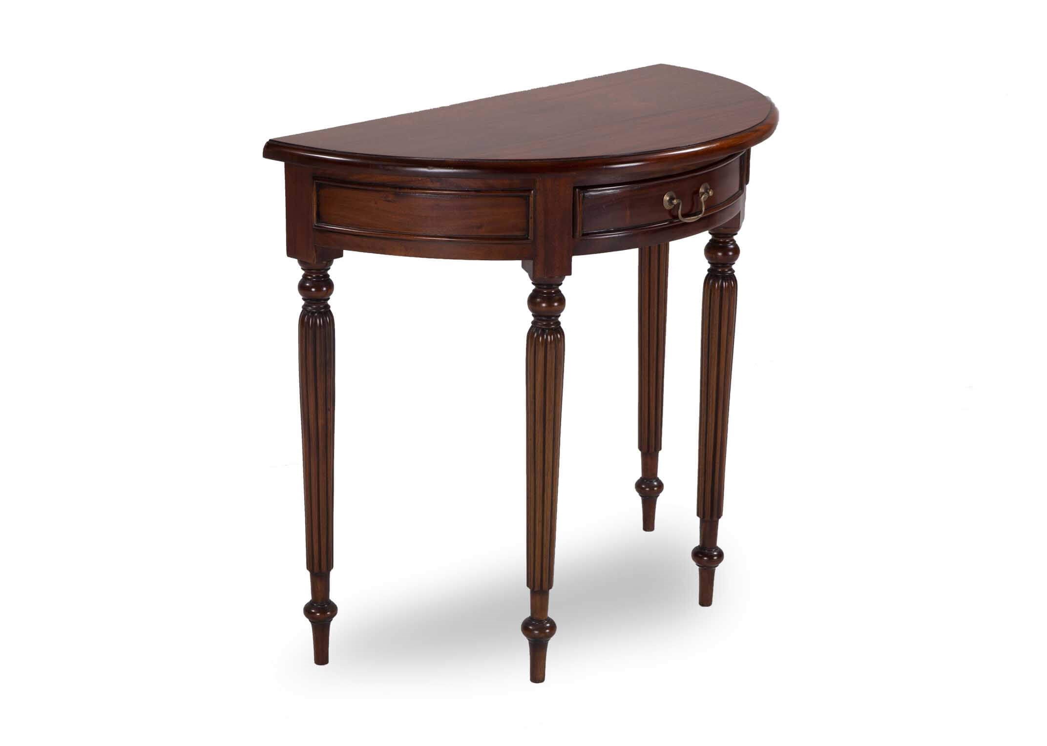 One Drawer Mahogany Console Table