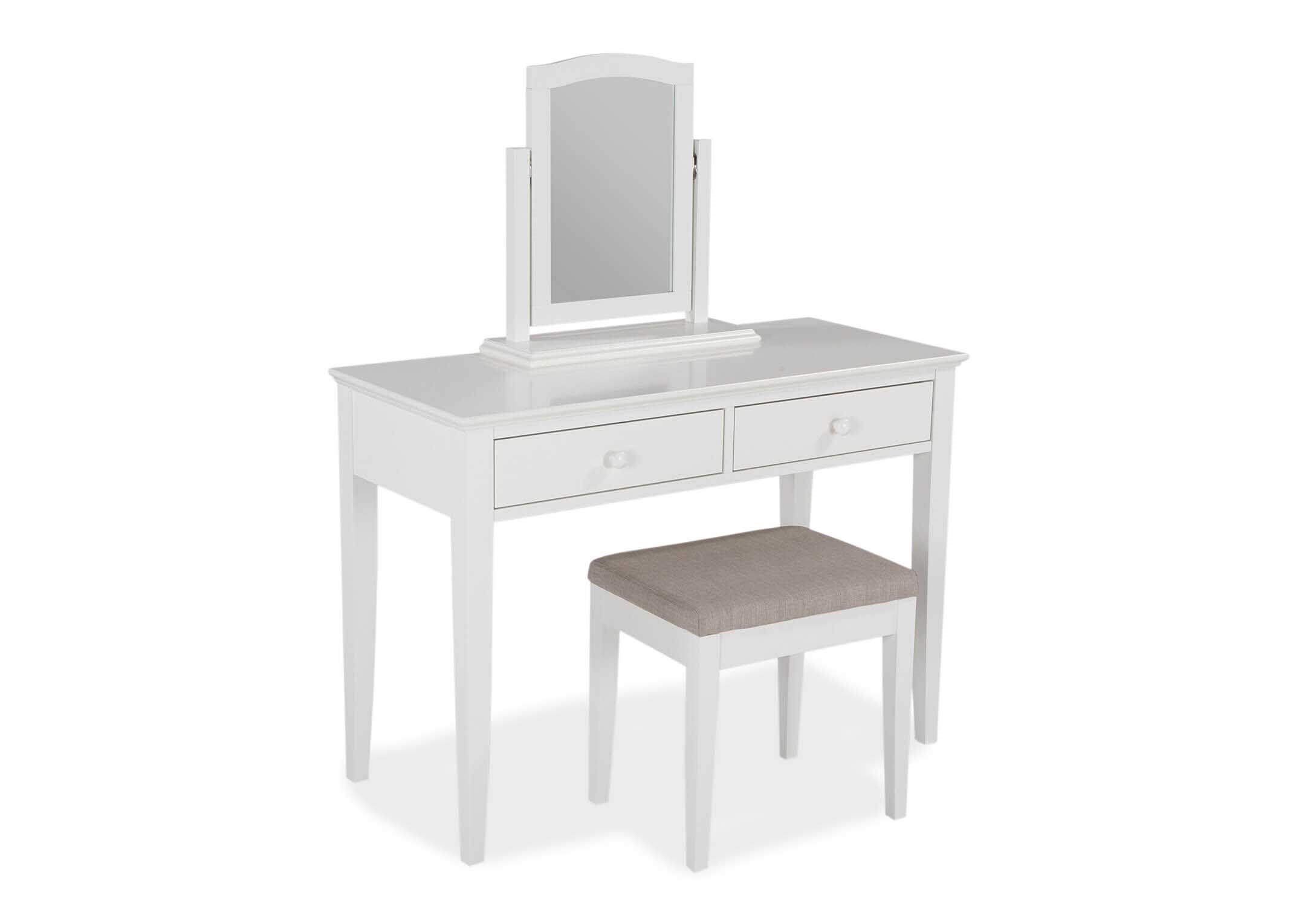White Dressing Table Stool Rivendale Ez Living Furniture