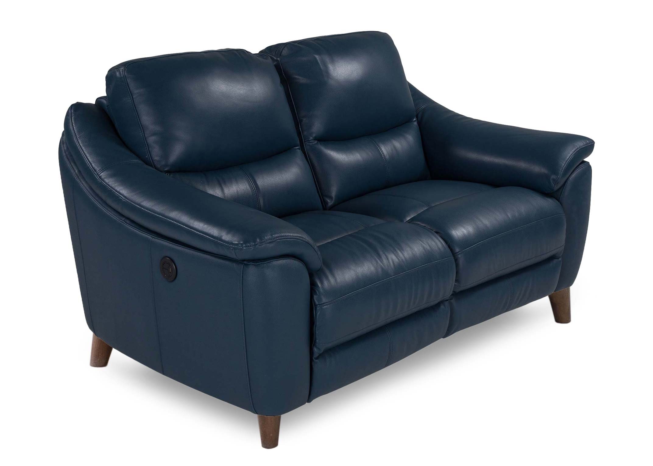 Blue Leather 2 5 Seater Power Recliner