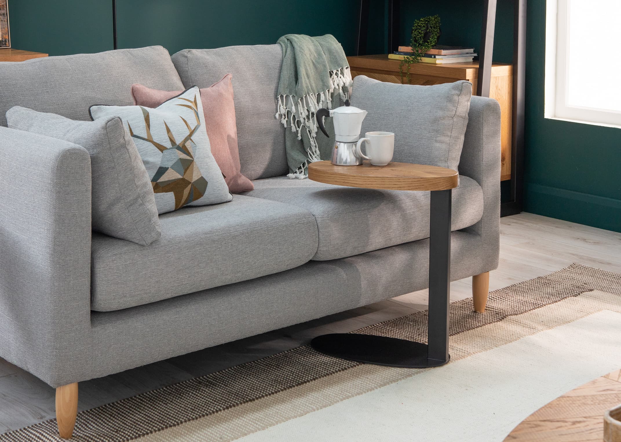 Rustic Oak Sofa Table - Ellipse - EZ Living Furniture