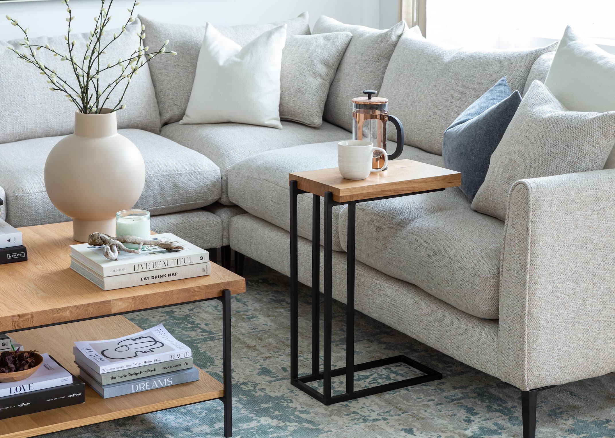 oak side table - renvyle - ez living furniture