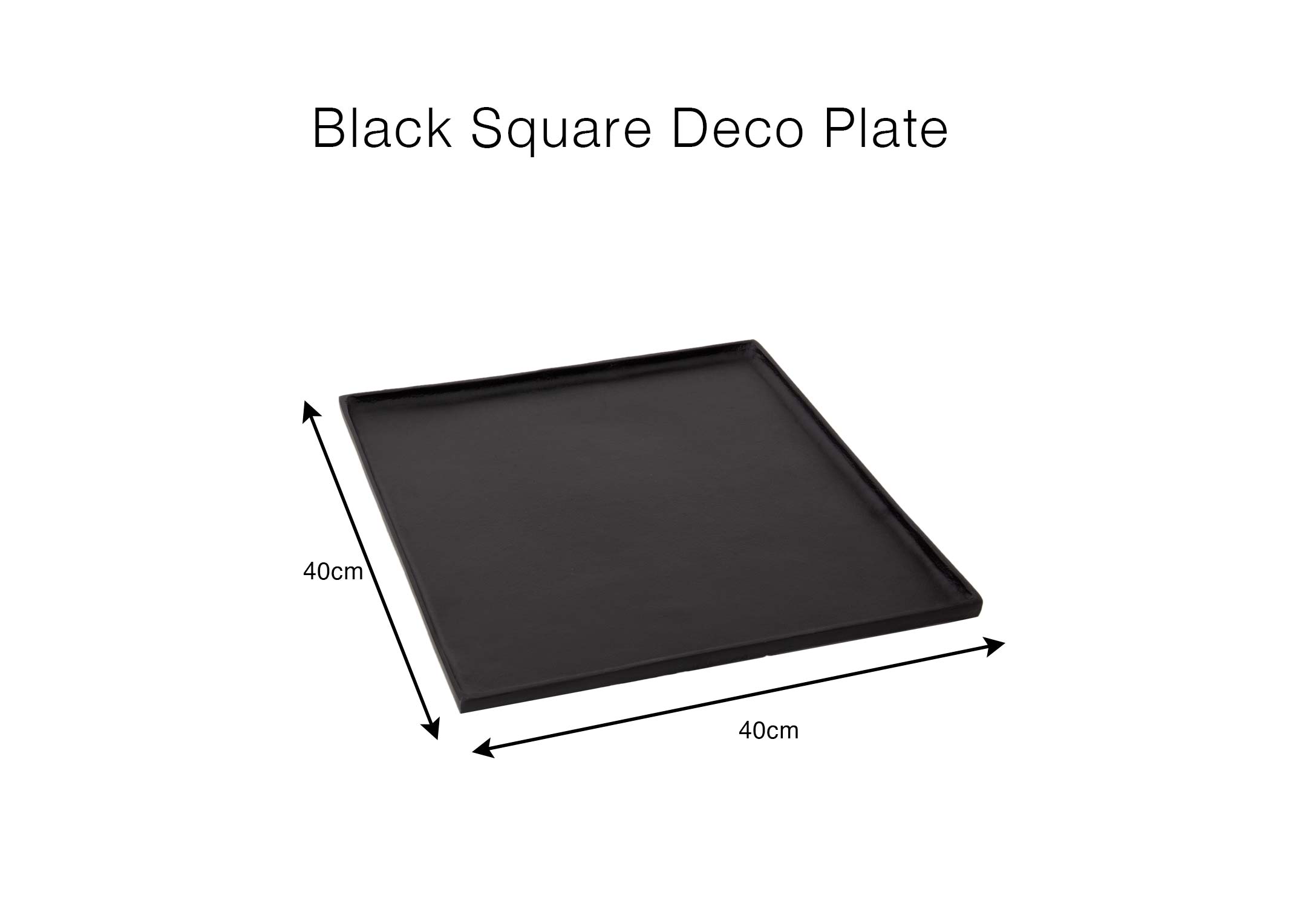 Black Square Plate - Deco - EZ Living Furniture