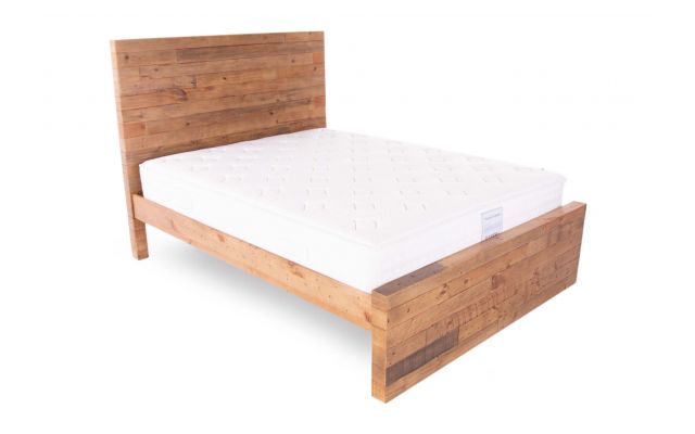 King Size 5ft Reclaimed Pine Bedframe, San Francisco Queen Bed Frame